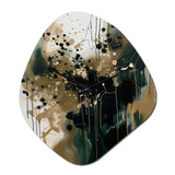 Black Abstracted Realities - Asymmetric Metal Wall Clock