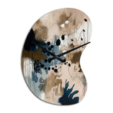 Blue Reflections II - Asymmetric Metal Wall Clock