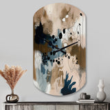 Blue Reflections II - Asymmetric Metal Wall Clock
