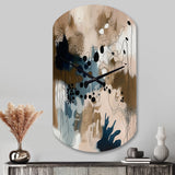 Blue Reflections II - Asymmetric Metal Wall Clock