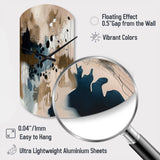 Blue Reflections II - Asymmetric Metal Wall Clock