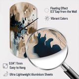 Blue Reflections II - Asymmetric Metal Wall Clock