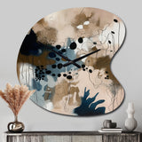 Blue Reflections II - Asymmetric Metal Wall Clock