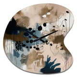Blue Reflections II - Asymmetric Metal Wall Clock