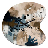 Blue Reflections II - Asymmetric Metal Wall Clock