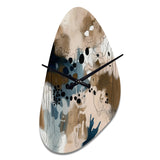 Blue Reflections II - Asymmetric Metal Wall Clock