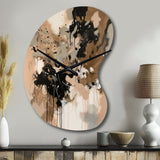 Brown Colorful Symmetry I - Asymmetric Metal Wall Clock