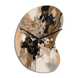 Brown Colorful Symmetry I - Asymmetric Metal Wall Clock