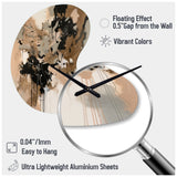 Brown Colorful Symmetry I - Asymmetric Metal Wall Clock