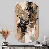 Brown Colorful Symmetry I - Asymmetric Metal Wall Clock