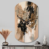 Brown Colorful Symmetry I - Asymmetric Metal Wall Clock