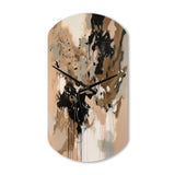 Brown Colorful Symmetry I - Asymmetric Metal Wall Clock