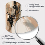Brown Colorful Symmetry I - Asymmetric Metal Wall Clock