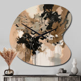 Brown Colorful Symmetry I - Asymmetric Metal Wall Clock