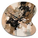 Brown Colorful Symmetry I - Asymmetric Metal Wall Clock