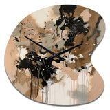 Brown Colorful Symmetry I - Asymmetric Metal Wall Clock