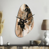 Brown Colorful Symmetry I - Asymmetric Metal Wall Clock