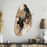 Brown Colorful Symmetry I - Asymmetric Metal Wall Clock