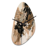 Brown Colorful Symmetry I - Asymmetric Metal Wall Clock