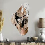 Brown And Black Artistic Freedom I - Asymmetric Metal Wall Clock