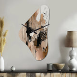 Brown And Black Artistic Freedom I - Asymmetric Metal Wall Clock