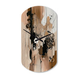 Brown And Black Artistic Freedom I - Asymmetric Metal Wall Clock