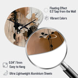Brown And Black Artistic Freedom I - Asymmetric Metal Wall Clock