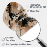 Brown And Black Artistic Freedom I - Asymmetric Metal Wall Clock