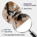Brown And Black Artistic Freedom I - Asymmetric Metal Wall Clock