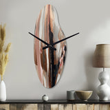 Brown And Black Beyond Boundaries I - Asymmetric Metal Wall Clock