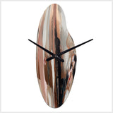 Brown And Black Beyond Boundaries I - Asymmetric Metal Wall Clock
