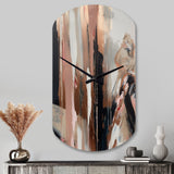 Brown And Black Beyond Boundaries I - Asymmetric Metal Wall Clock