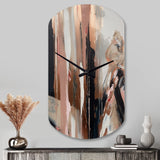 Brown And Black Beyond Boundaries I - Asymmetric Metal Wall Clock