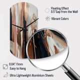 Brown And Black Beyond Boundaries I - Asymmetric Metal Wall Clock