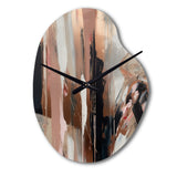 Brown And Black Beyond Boundaries I - Asymmetric Metal Wall Clock