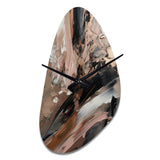 Brown And Black Beyond Boundaries II - Asymmetric Metal Wall Clock
