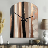 Brown And Black Beyond Boundaries IV - Asymmetric Metal Wall Clock