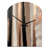 Brown And Black Beyond Boundaries IV - Asymmetric Metal Wall Clock