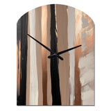 Brown And Black Beyond Boundaries IV - Asymmetric Metal Wall Clock