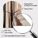 Brown And Black Beyond Boundaries IV - Asymmetric Metal Wall Clock