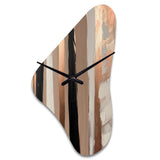 Brown And Black Beyond Boundaries IV - Asymmetric Metal Wall Clock