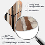 Brown And Black Beyond Boundaries IV - Asymmetric Metal Wall Clock