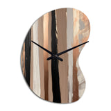 Brown And Black Beyond Boundaries IV - Asymmetric Metal Wall Clock