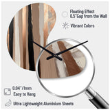 Brown And Black Beyond Boundaries IV - Asymmetric Metal Wall Clock