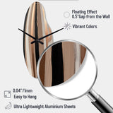 Brown And Black Beyond Boundaries IV - Asymmetric Metal Wall Clock
