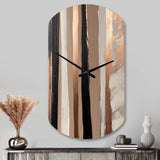 Brown And Black Beyond Boundaries IV - Asymmetric Metal Wall Clock