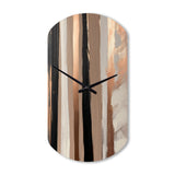 Brown And Black Beyond Boundaries IV - Asymmetric Metal Wall Clock