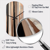 Brown And Black Beyond Boundaries IV - Asymmetric Metal Wall Clock