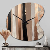 Brown And Black Beyond Boundaries IV - Asymmetric Metal Wall Clock