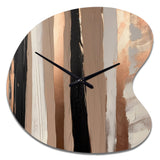 Brown And Black Beyond Boundaries IV - Asymmetric Metal Wall Clock